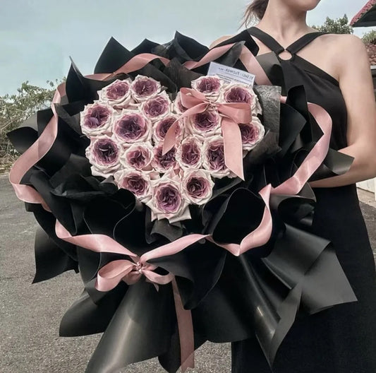 33 Plum Amethyst Ecuador Roses Bouquet