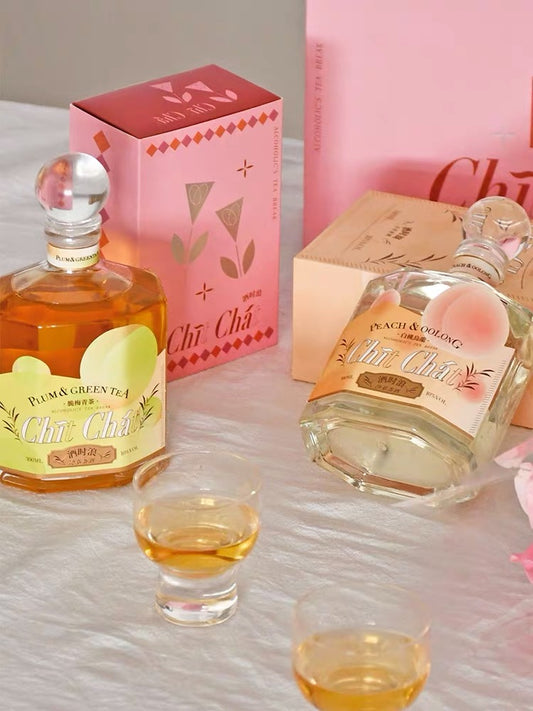 Chitchat Tea & Wine Gift Bag (White Peach Oolong girl fruit wine gift box)-Delivery needed 1-3days
