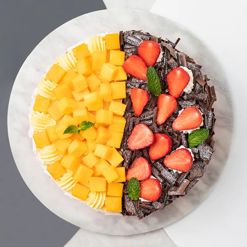 Strawberry Mango Double Cake
