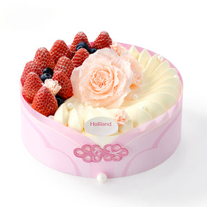 Elegant Bloom Double Berry Cream Cake