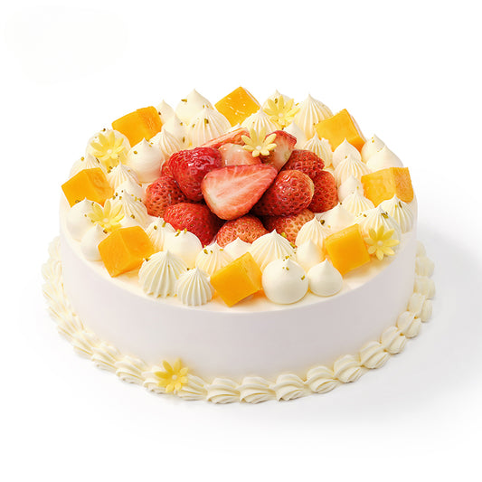 Fruitful Animal Cream Birthday Cake