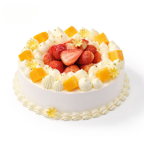 Fruitful Animal Cream Birthday Cake