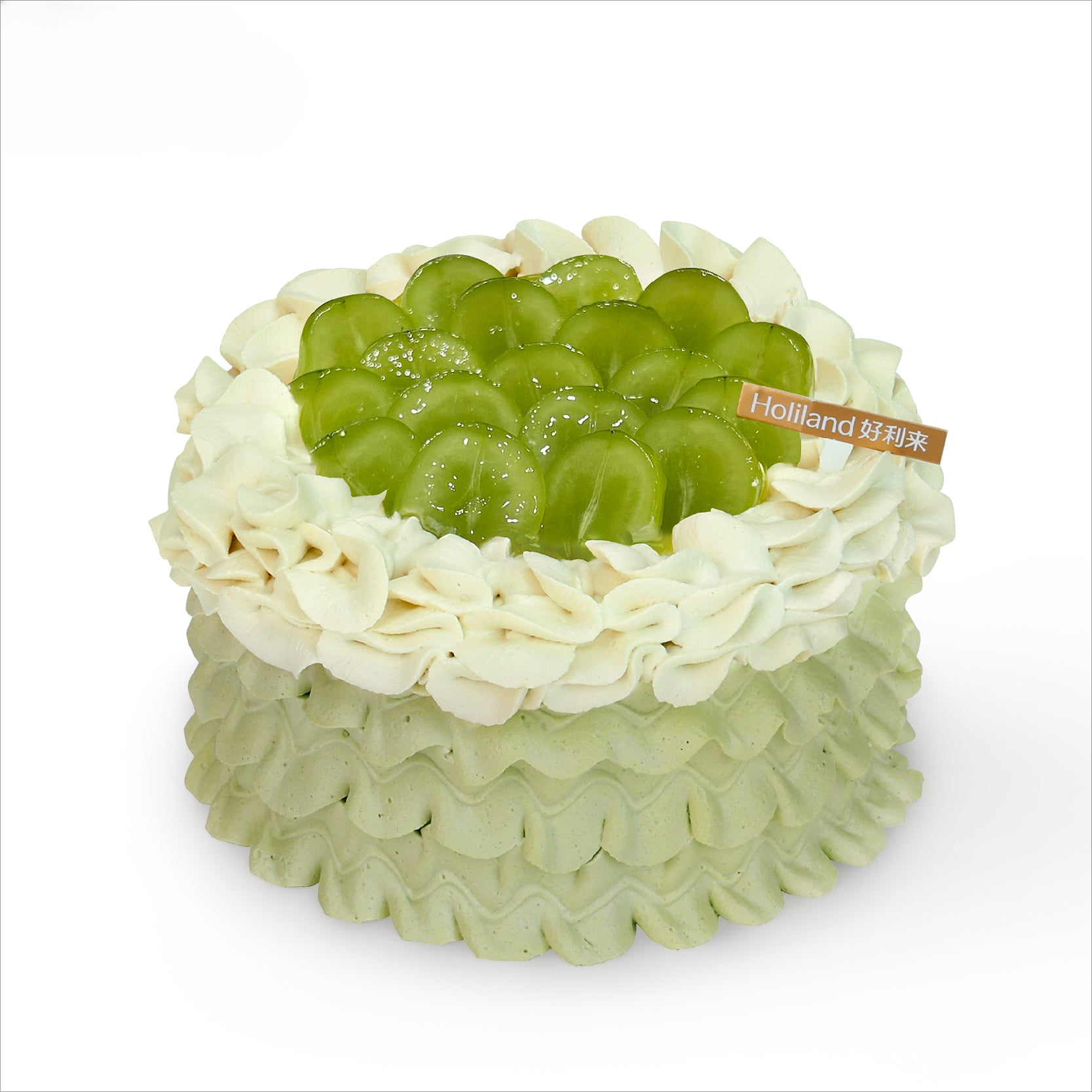 Green Grape Cream Birthday Cake
