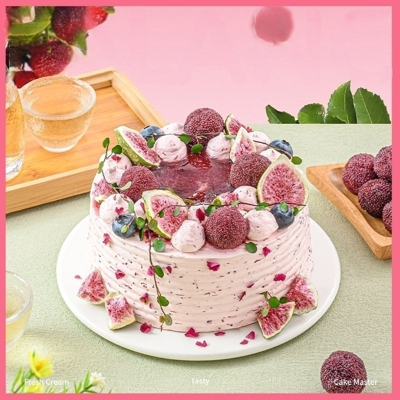 Bayberry & Lychee Birthday Cake