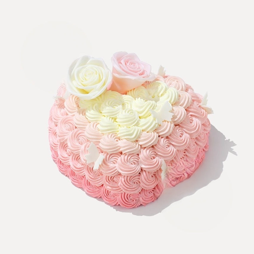 Ocean of Love Floral Cream Cake