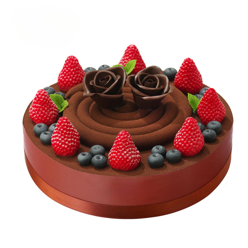 Cocoa Grove Mousse Garden Fresh Cream Birthday Cake