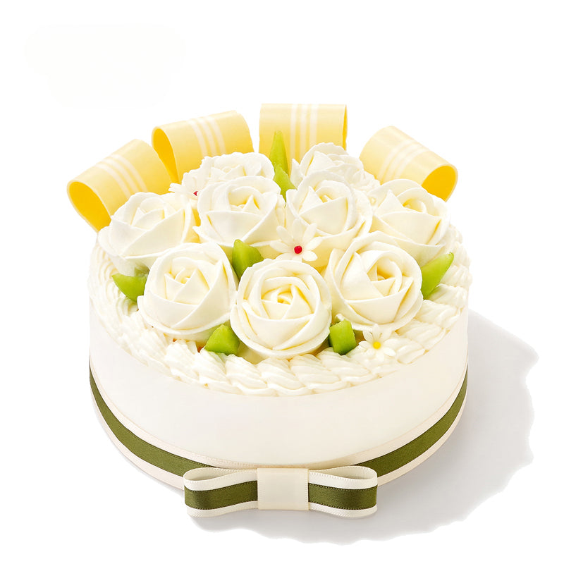 Rose Cream Birthday Cake