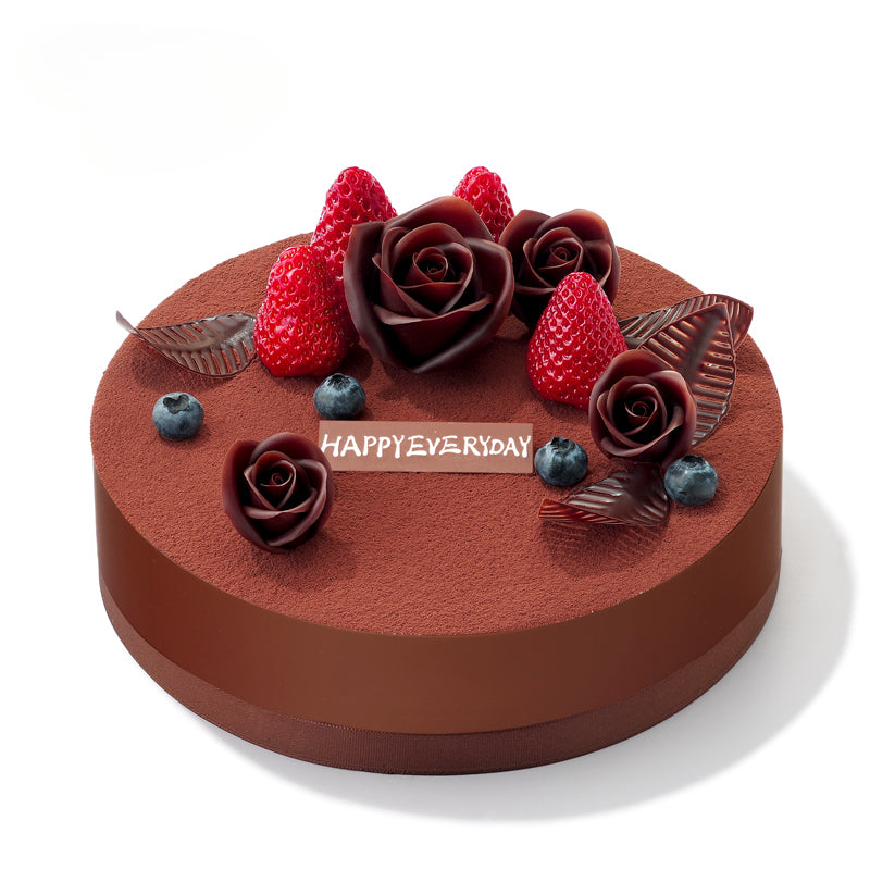 Chocolate Strawberry Tiramisu Birthday Cake