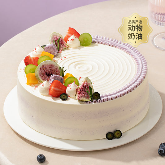 Taro Blossom & Berry HiTea Birthday Cake