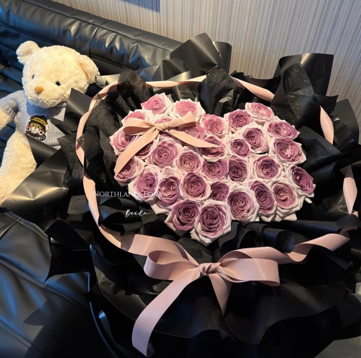 33 Plum Amethyst Ecuador Roses Bouquet
