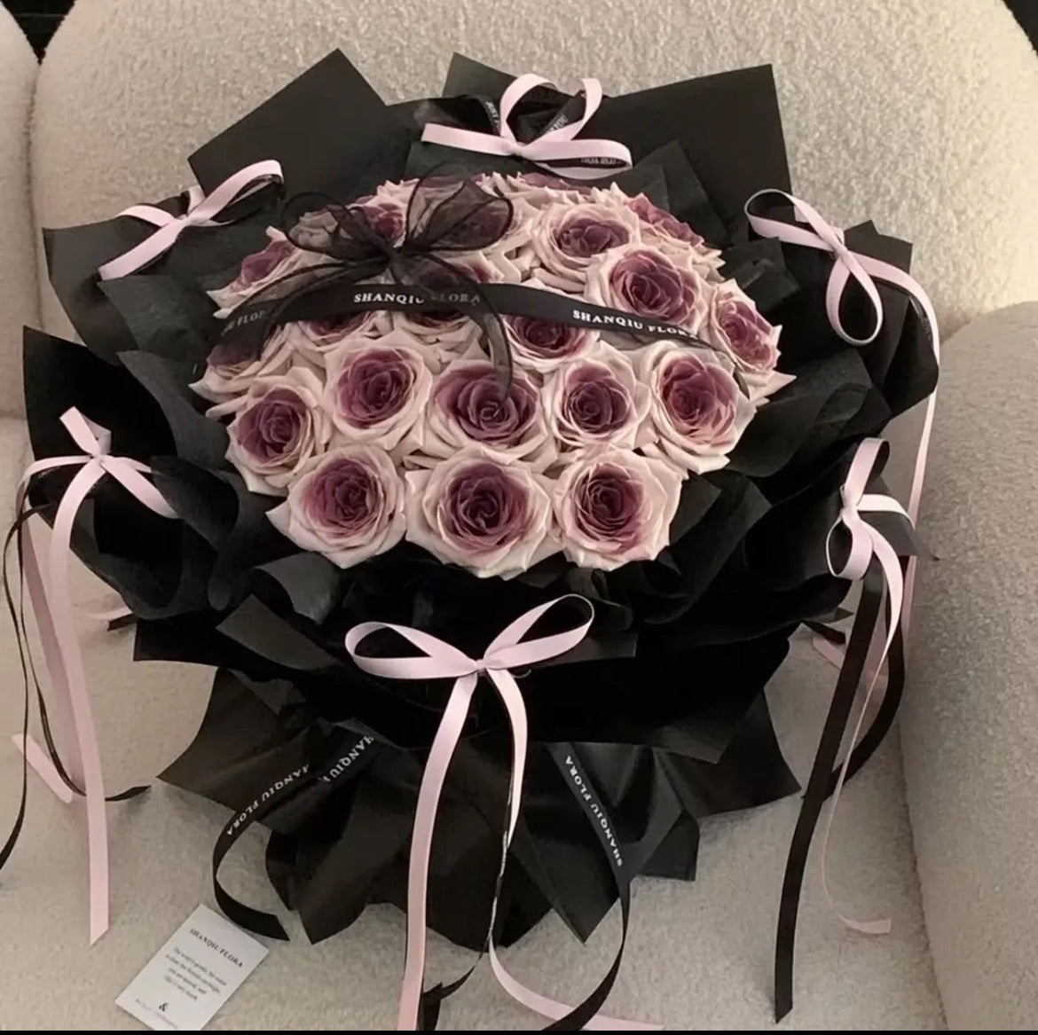 33 Plum Amethyst Ecuador Roses Bouquet