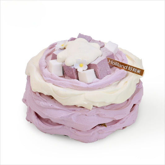 Cloud Top Taro Cream Birthday Cake