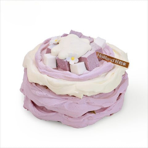 Cloud Top Taro Cream Birthday Cake