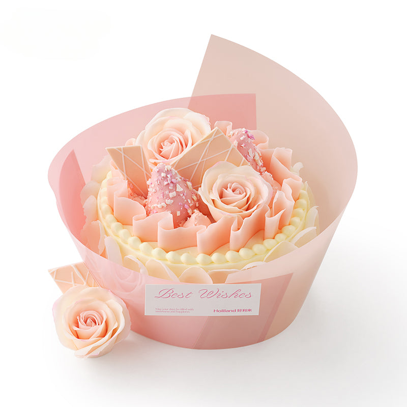 Blooming Rose Mousse Birthday Cake