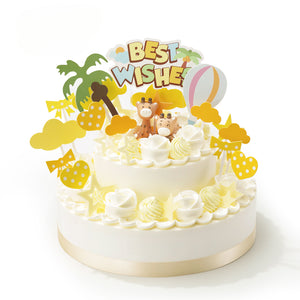 Adorable Fawn Double Layer Birthday Cake