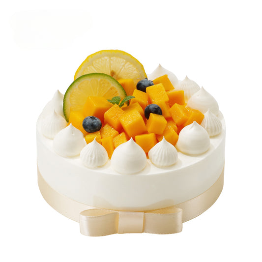Mango Holiday Cream Birthday Cake