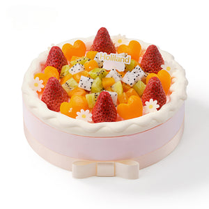 Garden of Fresh Fruits Cream Birthday Cake