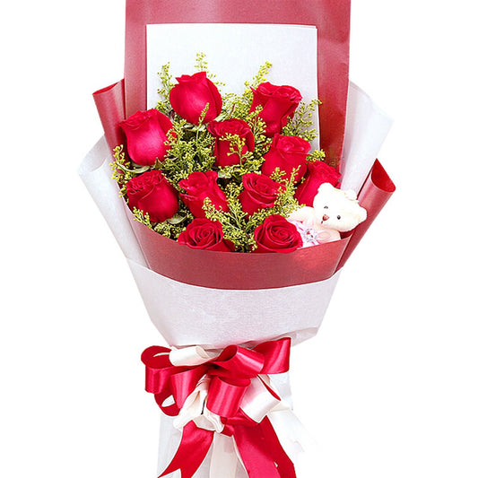 Time lovers(11 red roses)