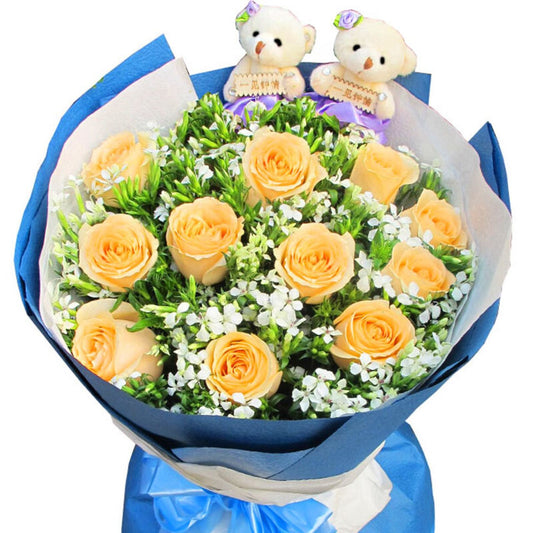 Silent love(
11 champagne roses-