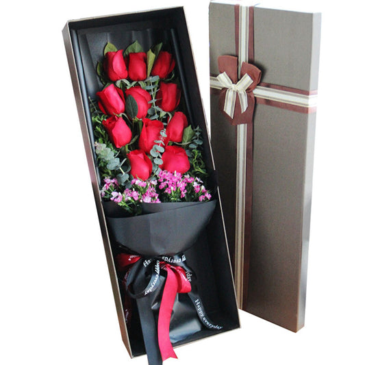 When love is near(11 red roses with plump gardenias i)