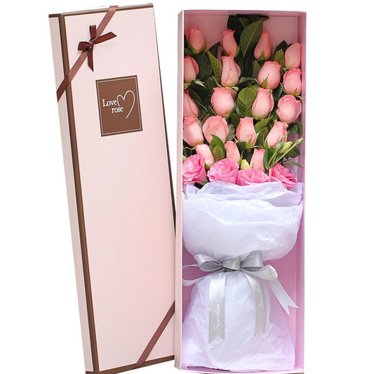 Destined(19 pink Diana roses) (4529546788975)