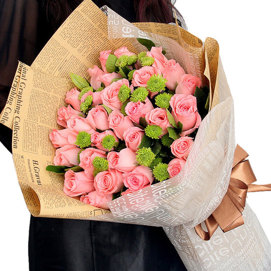 Slowly like you(
33 Diana Pink Roses)