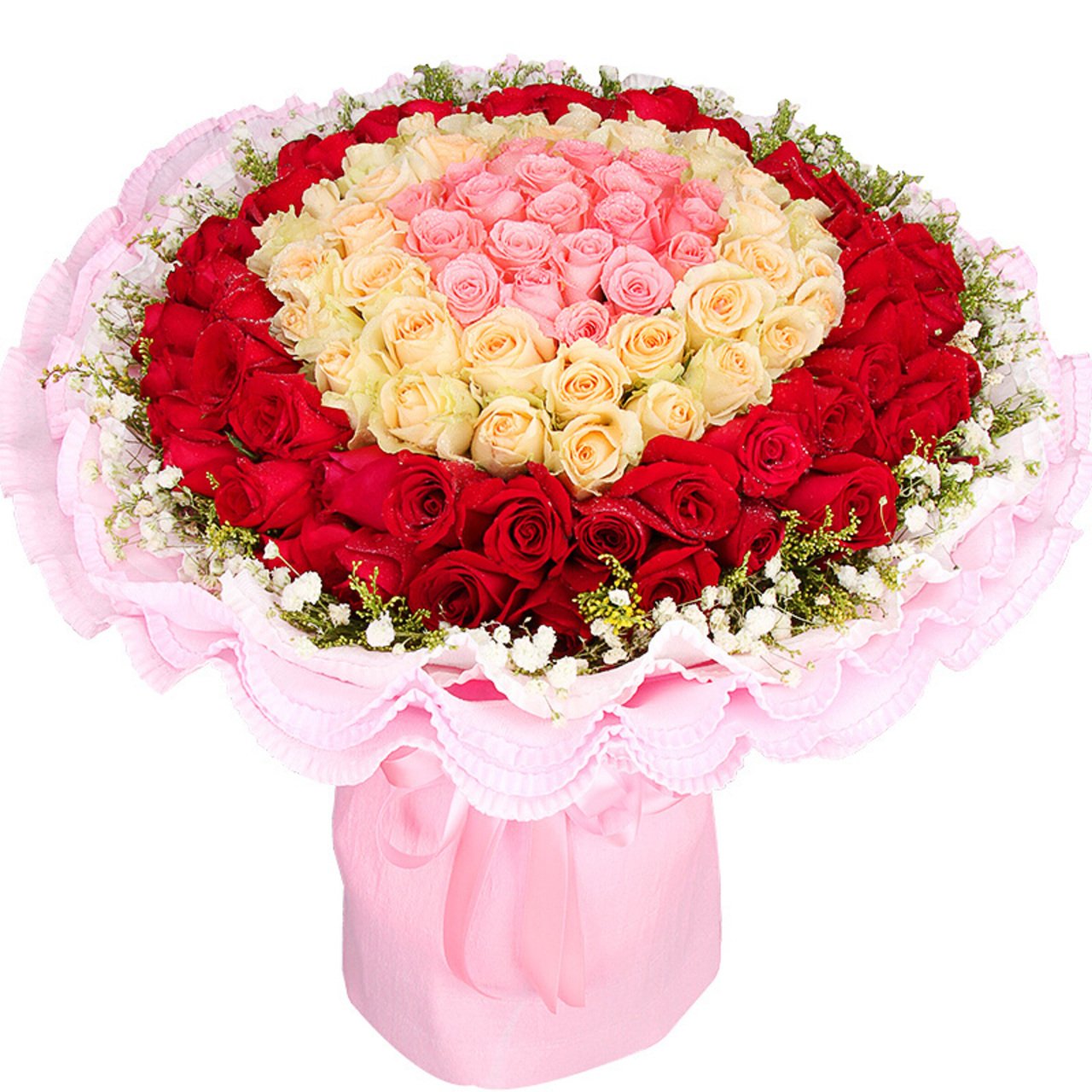 A lifetime commitment(
99 mixed roses
-