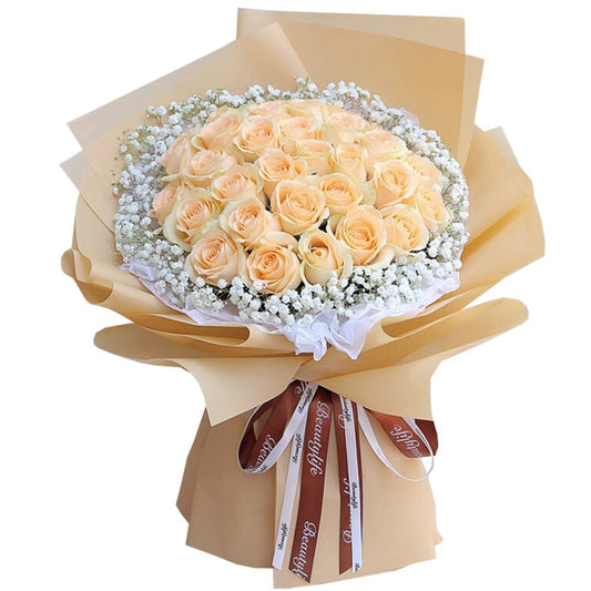 Sunshine love(
33 champagne roses-