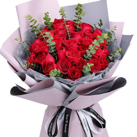 You stole my heart(
33 fine red roses-