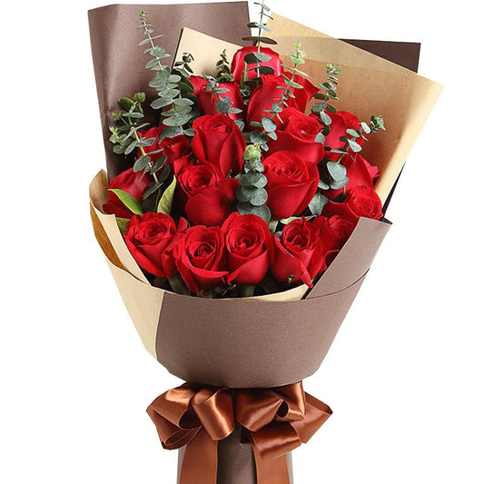 Forever with you(19 fine red roses)
