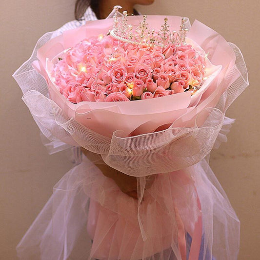 Only in love with you(
99 Diana Pink Roses-