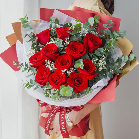 Love you forever(11 red roses) (4529547018351)