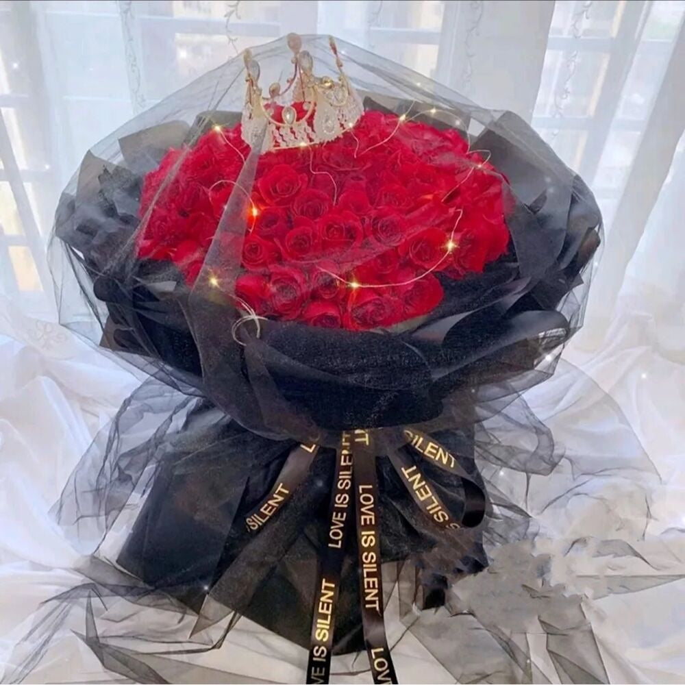 33 rose with light& crown Valentine's day special