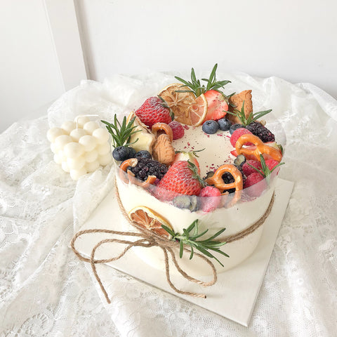 Walking in the forest - cream fruit cake