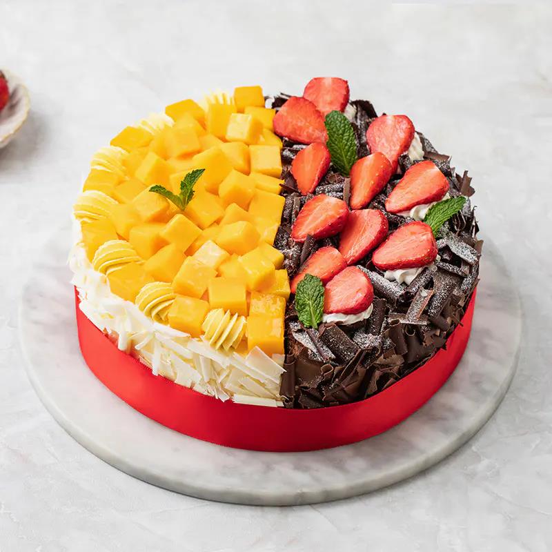 Strawberry Mango Double Cake