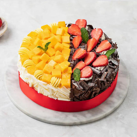 Strawberry Mango Double Cake