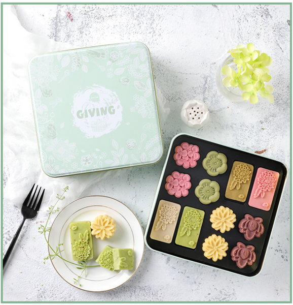CNY Gift box(hamper) Traditional food: sweet scented osmanthus and mung bean cake- 1-3days delivery