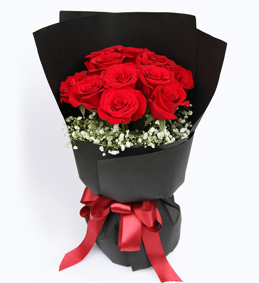 11 red roses, matching with the stars to China (2310263636068)