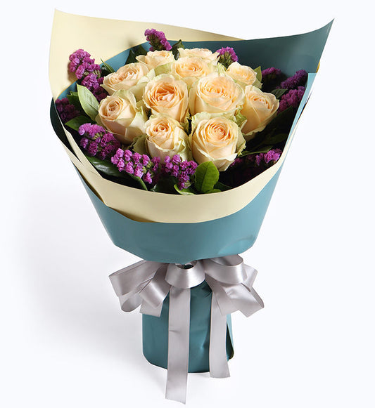 11 champagne roses to HongKong & Macau