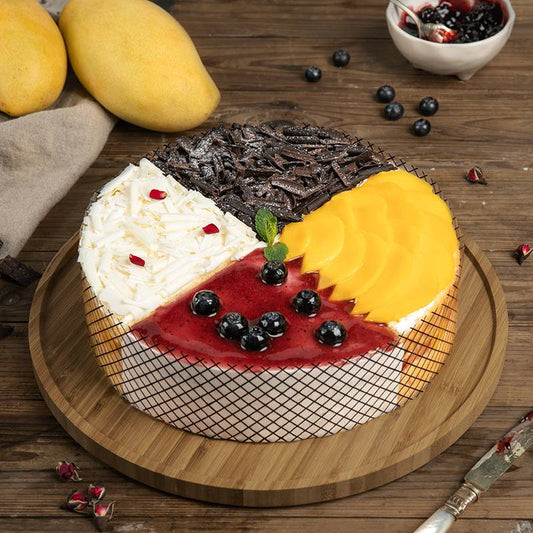 Chocolate Cake With  Blueberry Sauce & Jelly (4525620428911)
